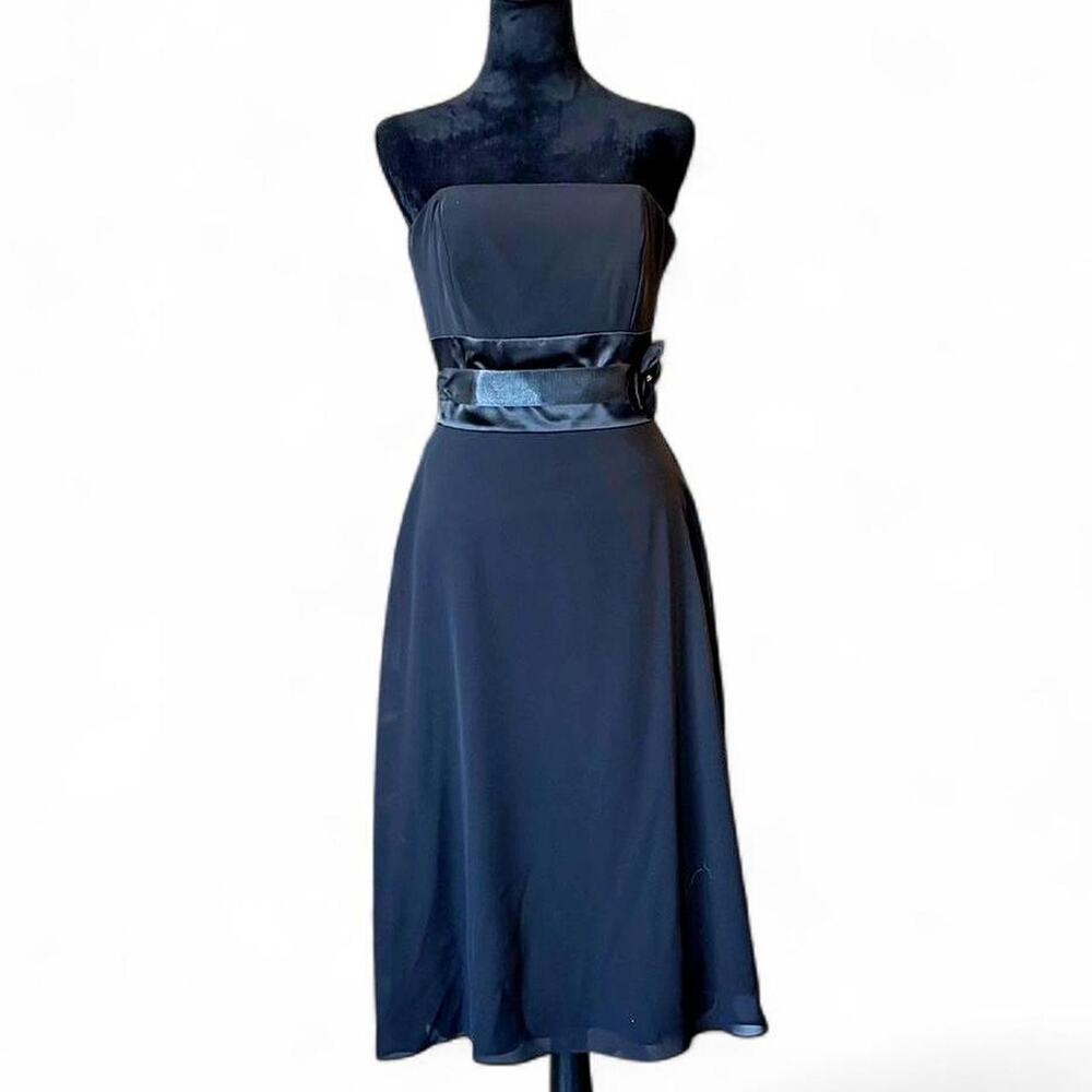 Vintage Black Strapless Dress – After Six Formal A-Line S